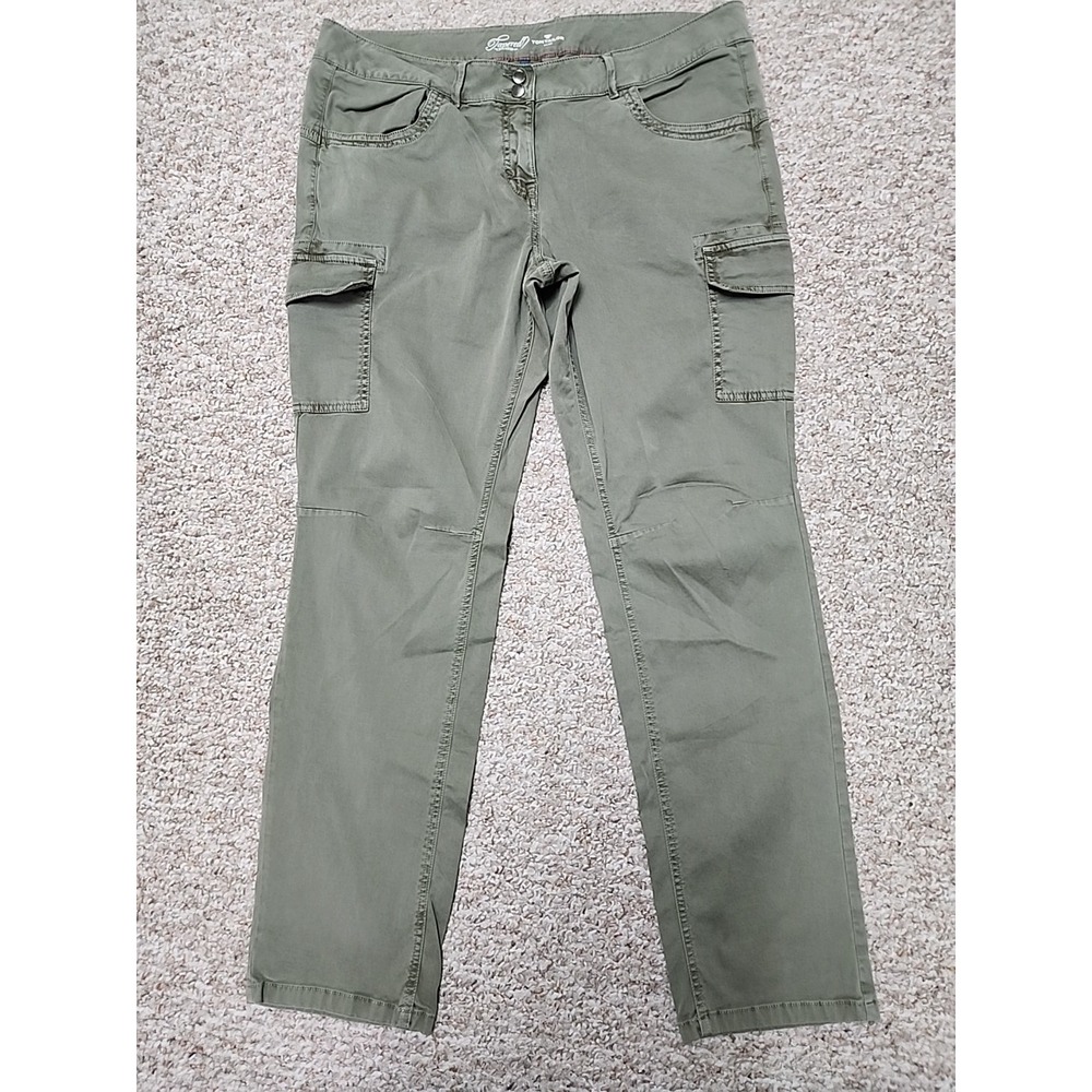 Tom Tailor Women's‎ Pants Cargo EU 44 Army Green 36x31 Actual India